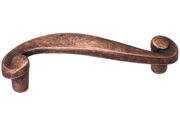 Ручка-скоба 96мм, отделка медь античная