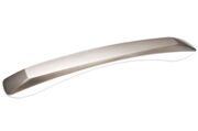 Ручка-скоба 192мм, отделка нержавеющая сталь + белый пластик