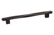 Ручка-скоба 160мм, отделка железо античное черное шлифованное