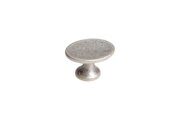 Ручка-кнопка, отделка старое серебро с блеском