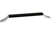 Ручка-скоба 192мм, отделка хром глянец + чёрный матовый